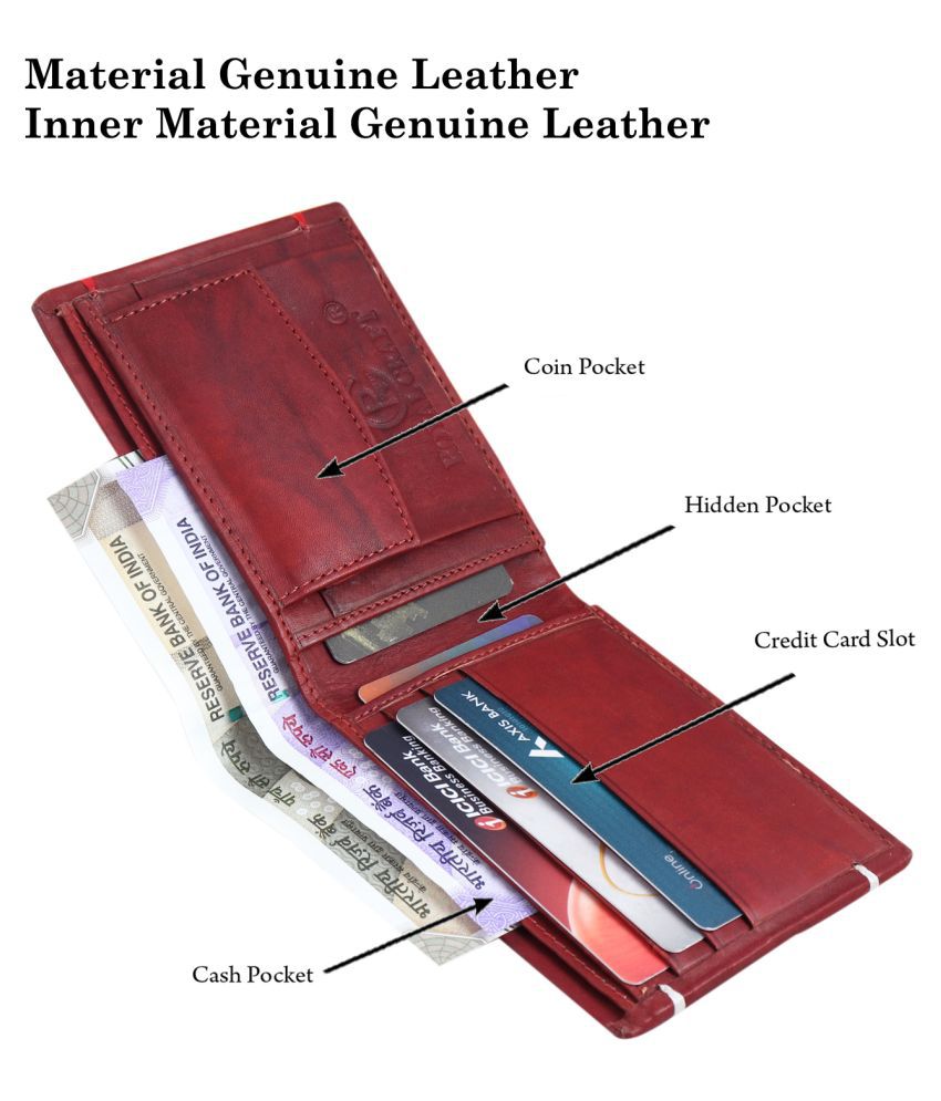     			Royal Craft Leather Maroon Fashion Regular Wallet