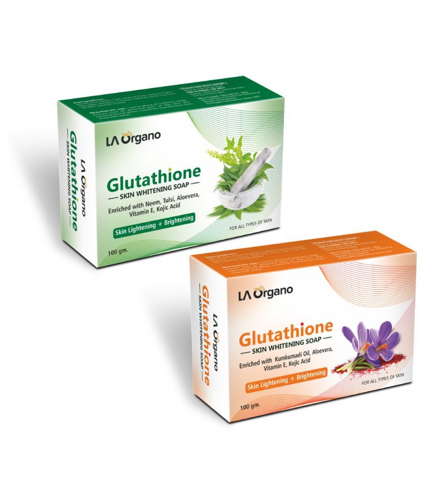     			LA ORGANO Glutathione Soap with Neem Tulsi & Kumkumadi  Soap Soap 200 mg Pack of 2