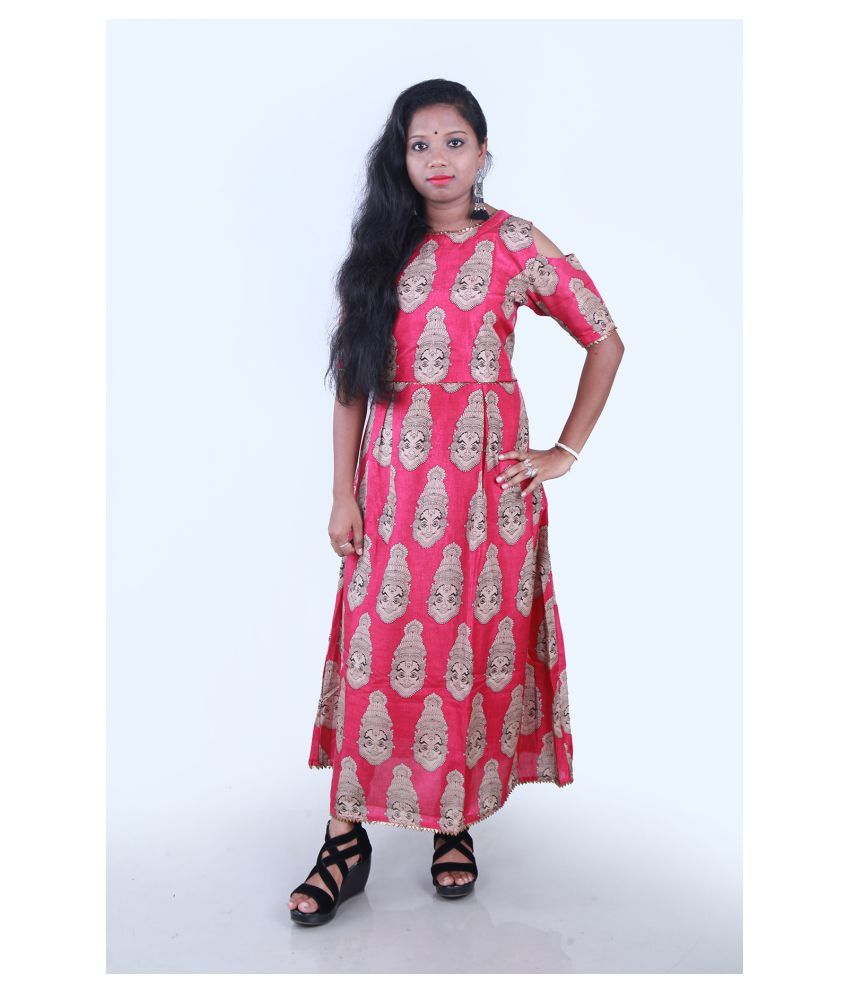 raw silk frock design