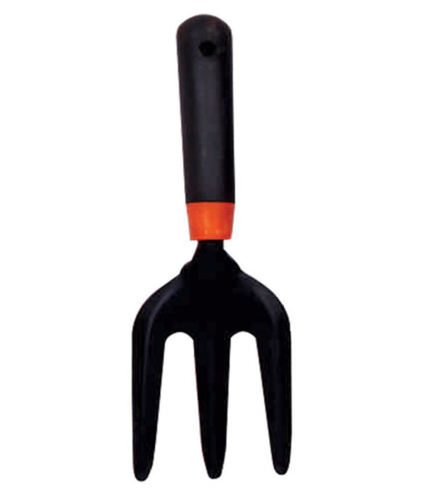 CTM Premium Hand Weed Fork, Tool Head Length: 28cm with Heavy Duty Black/Orange