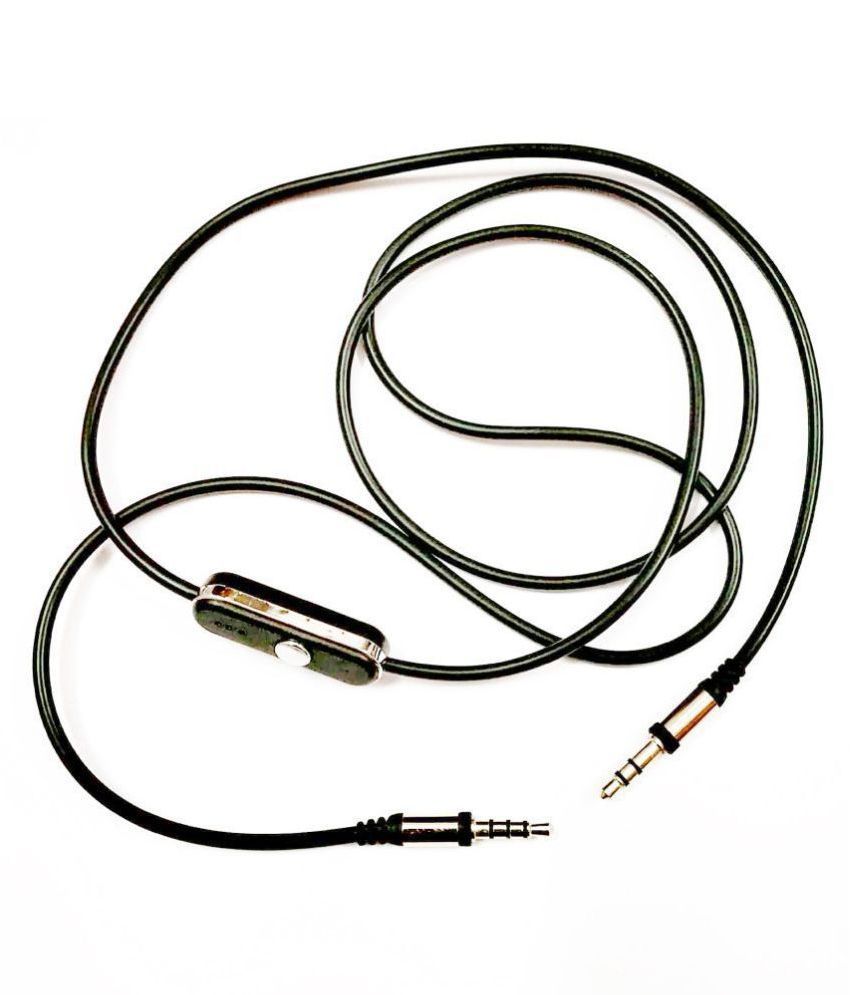 Buy EmmEmm 2 in 1 Inline Mic AUX Cable 
