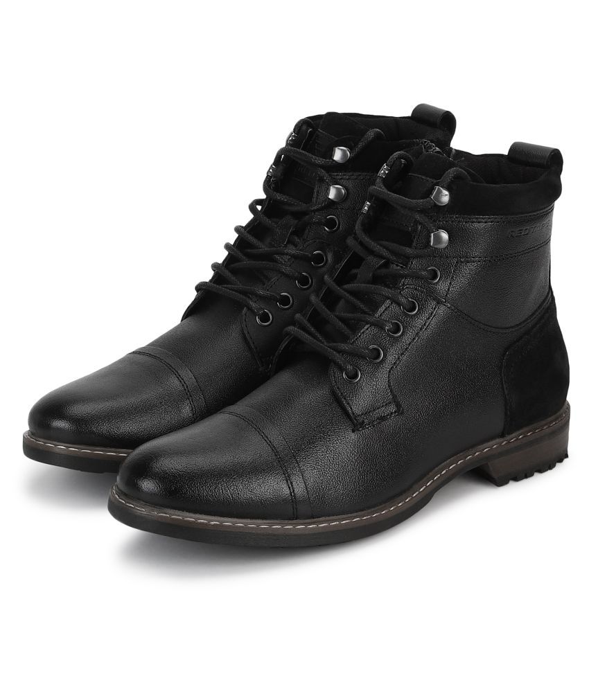 red tape mid top flat boots