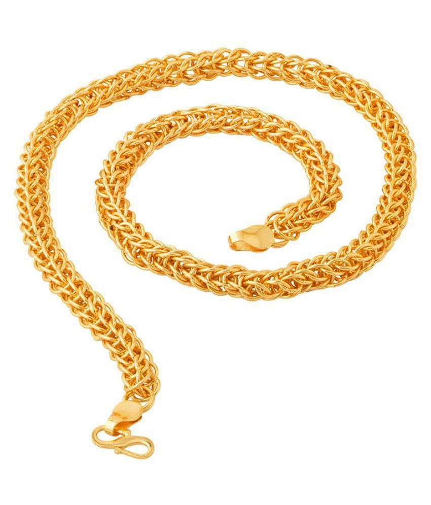 heavy look mens brass gold plated link design real gold