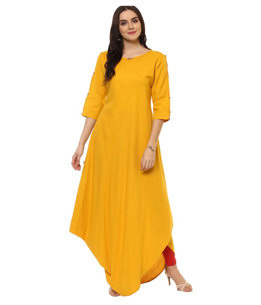 long cotton anarkali kurti