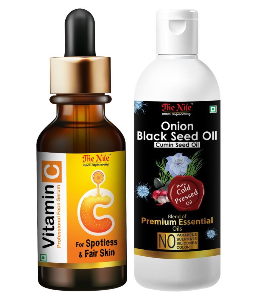     			The Nile Professional Vitamin C Face Serum + Onion Blackseed 100 ML Face Serum 130 mL Pack of 2