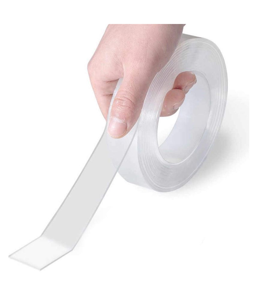 AapkieKart Double Sided Sticky Strong Adhesive Transparent Gel Tape ...