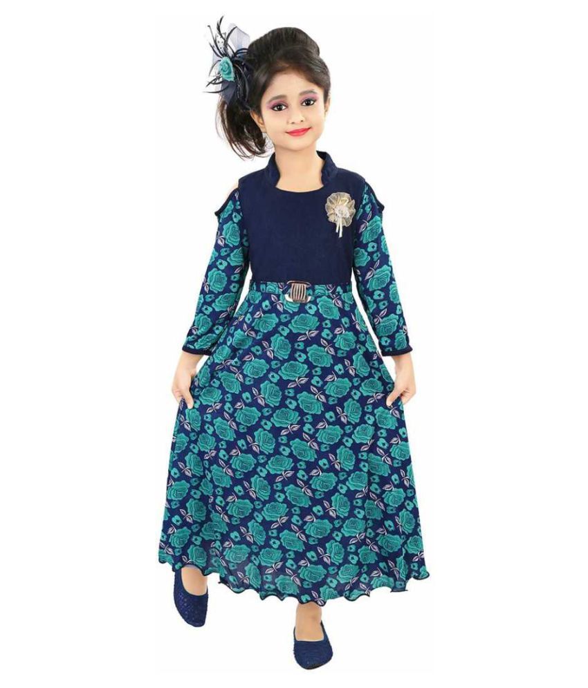 KBKIDSWEAR Girls Self Design Collar Neck Dress 78 Years  Amazonin  Clothing  Accessories