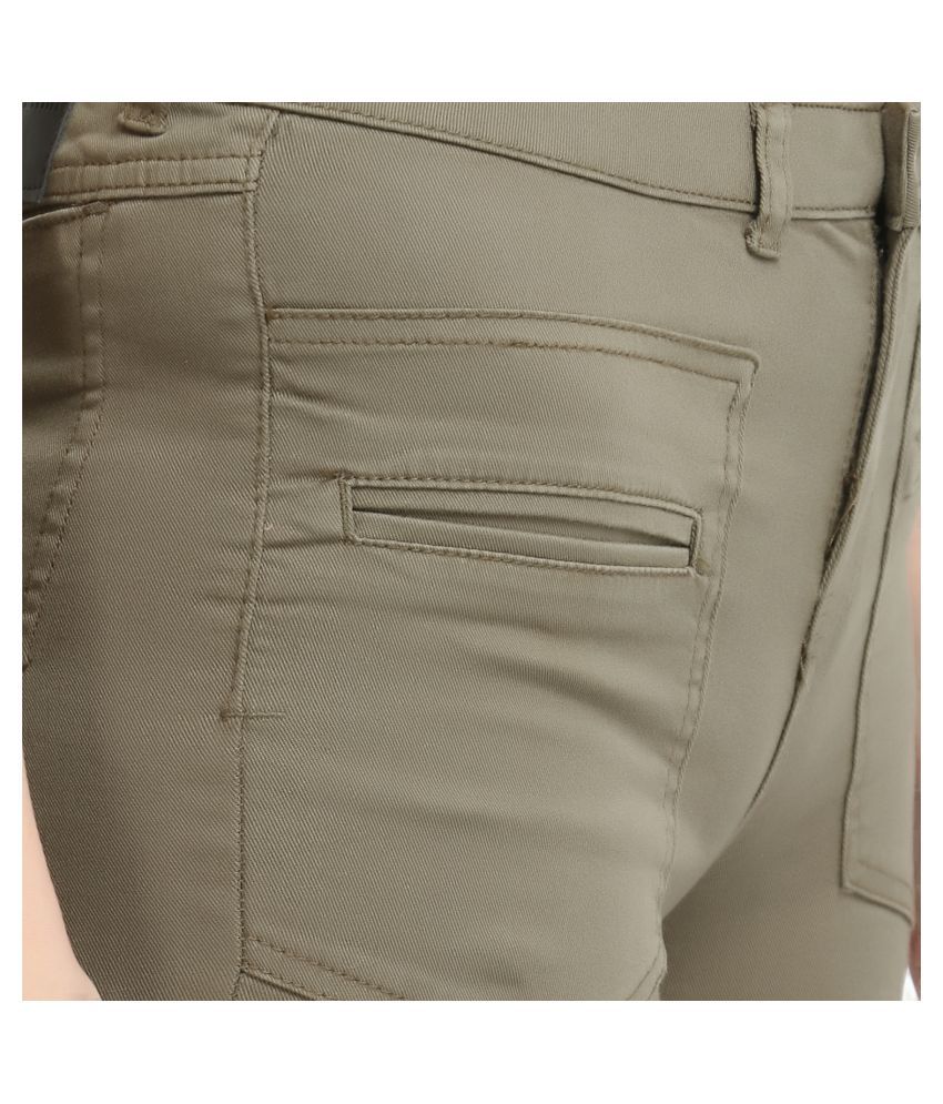 Buy OVERS Denim Hot Pants - Khaki Online at Best Prices in India - Snapdeal