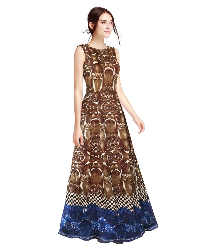 SAIRAJ FASHION Blue Poly Silk Gown - Buy SAIRAJ FASHION Blue Poly Silk ...