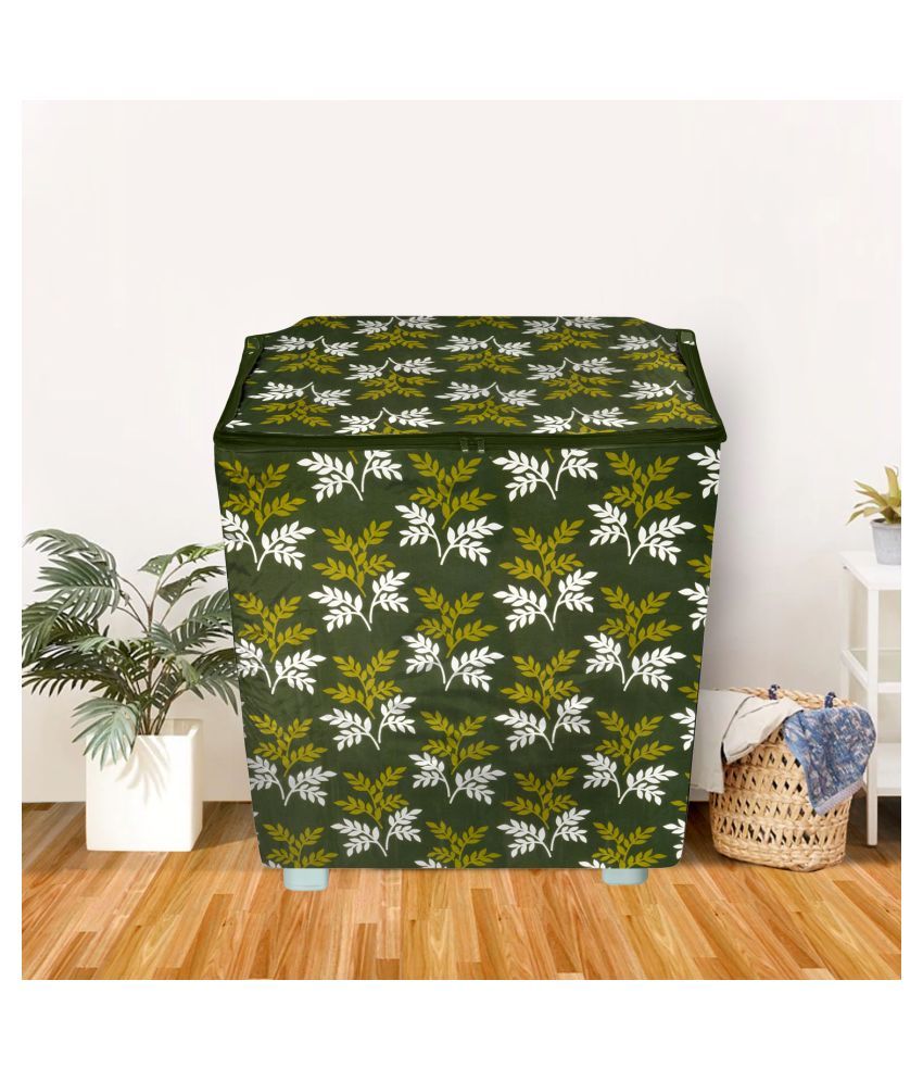     			E-Retailer Single Polyester Green Washing Machine Cover for Universal Semi-Automatic