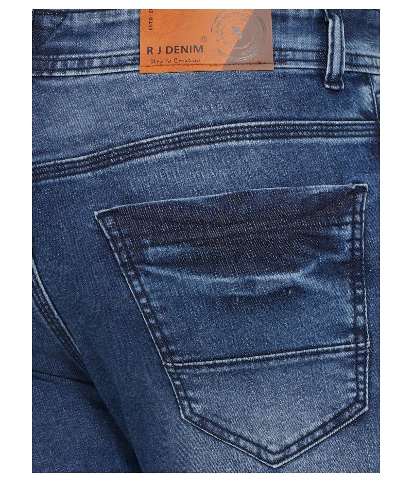 RJ DENIM Blue Regular Fit Jeans - Buy RJ DENIM Blue Regular Fit Jeans ...