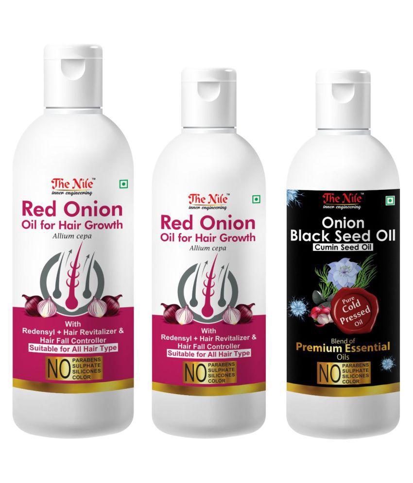     			The Nile Red Onion Oil 150 ML +100 ML(250 ML) + Onion Blackseed100ML 350 mL