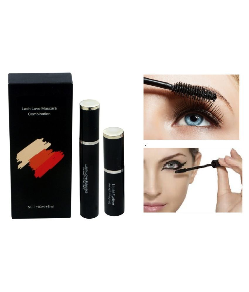 NEWGTBE Mascara with eyeliner combo Mascara Black Pack of 2 Buy NEWGTBE Mascara with eyeliner