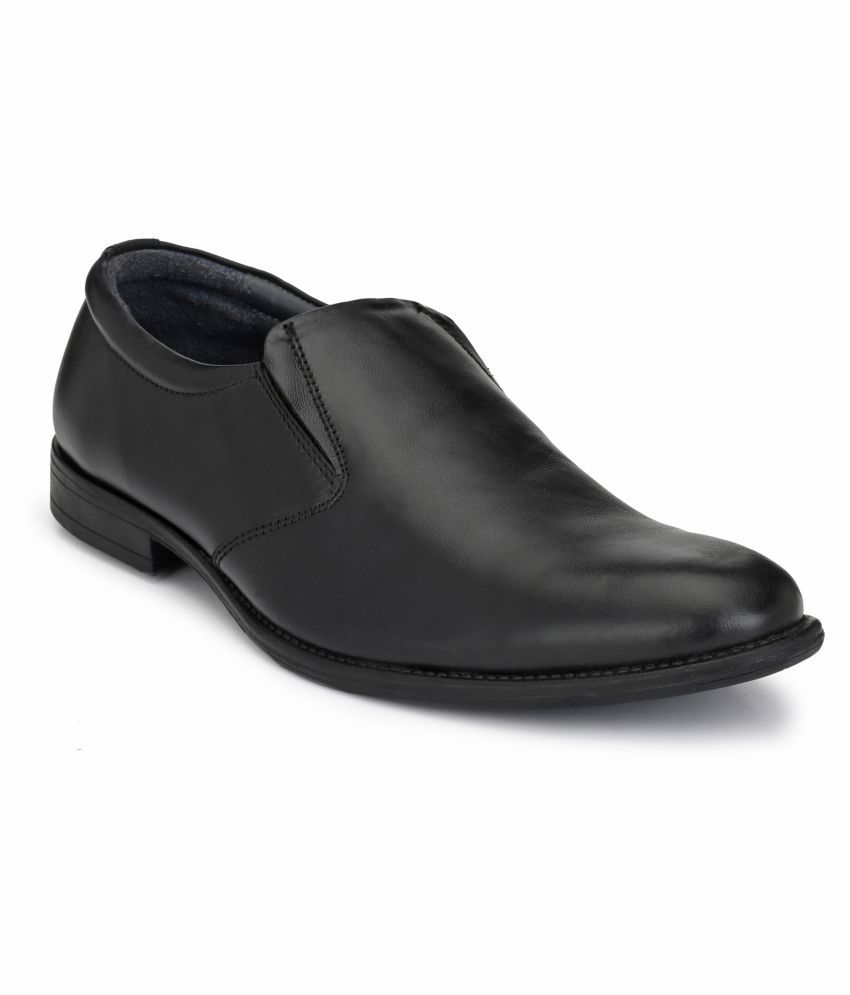 ADAM HOOF Office Genuine Leather Black Formal Shoes Price in India- Buy ...