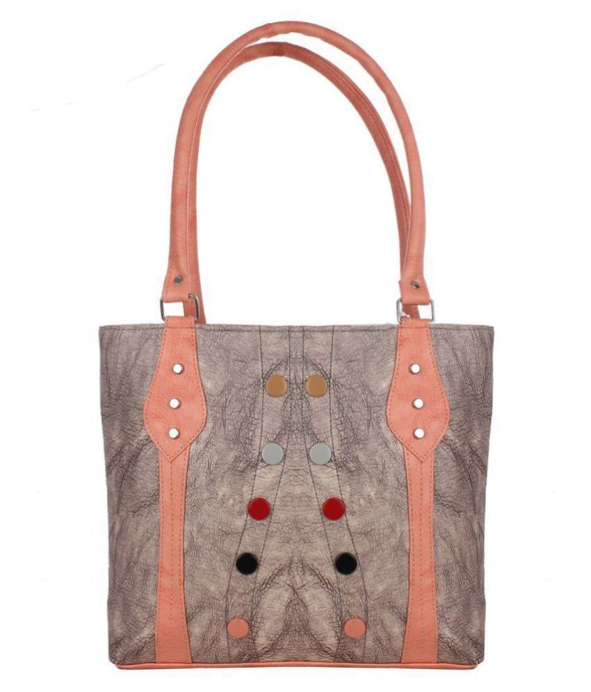 Ankita Fashion World Light Gray Faux Leather Shoulder Bag