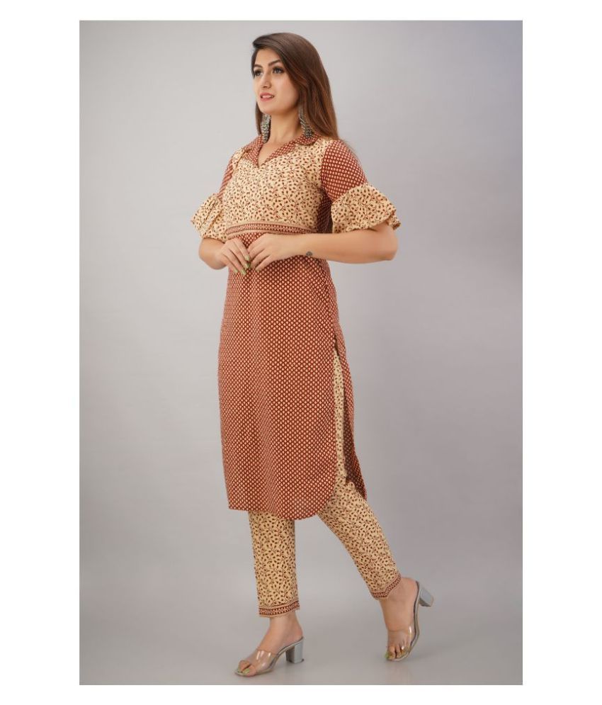 cotton kurti pant set with dupatta