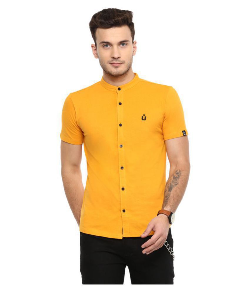     			Urbano Fashion 100 Percent Cotton Yellow Shirt