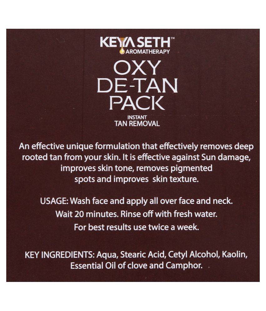 Keya Seth Aromatherapy Oxy DeTan Face Pack Masks 180 gm Buy Keya Seth Aromatherapy Oxy DeTan