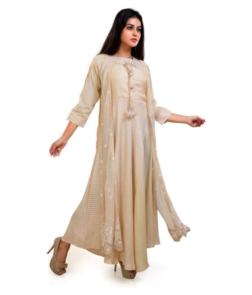 georgette gown with jacket