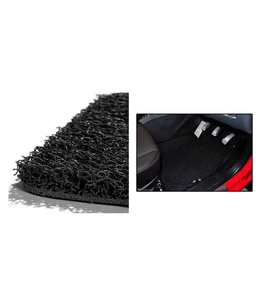 Autofetch Car Anti Slip Noodle Floor Mats (Set of 5) Black for Maruti