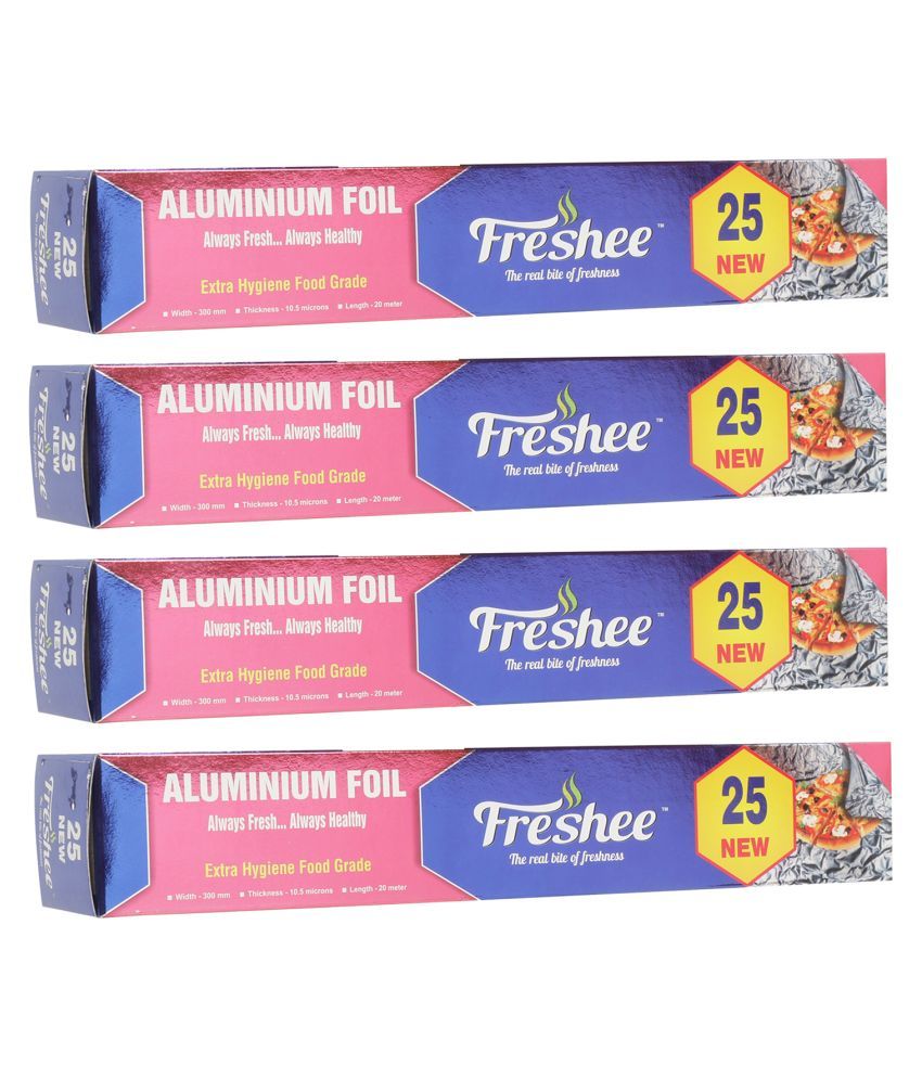     			Freshee 20m New Aluminium Foil Paper Pack of 4