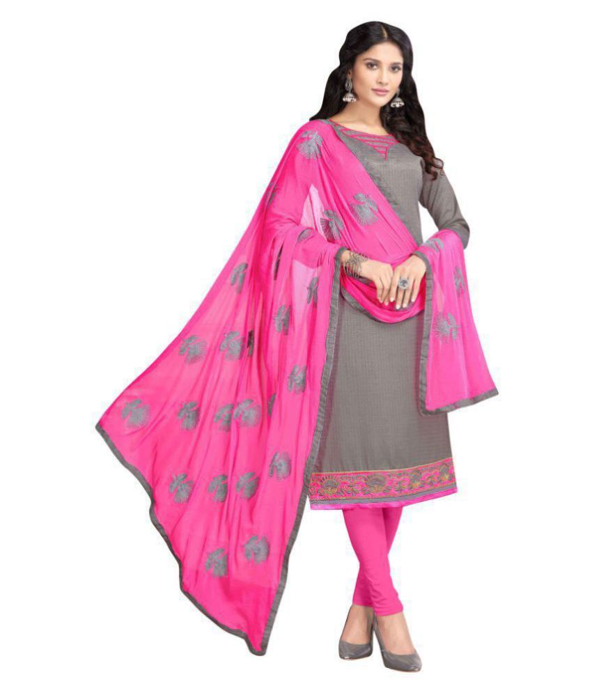 SAINOOR Grey Cotton Dress Material Buy SAINOOR Grey Cotton Dress