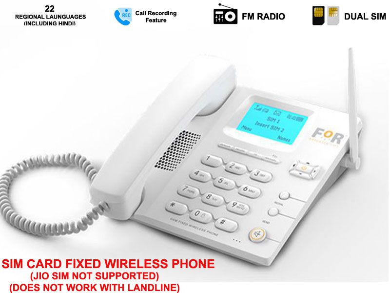 For F1 Wireless GSM Landline Phone ( White )