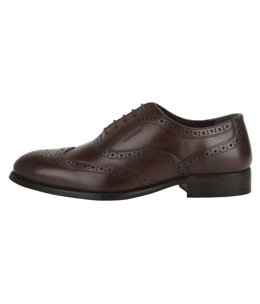 red tape brown brogue shoes