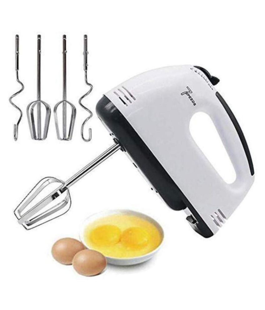 Electric Hand Mixer with Stainless Steel Attachments, 7 Speed