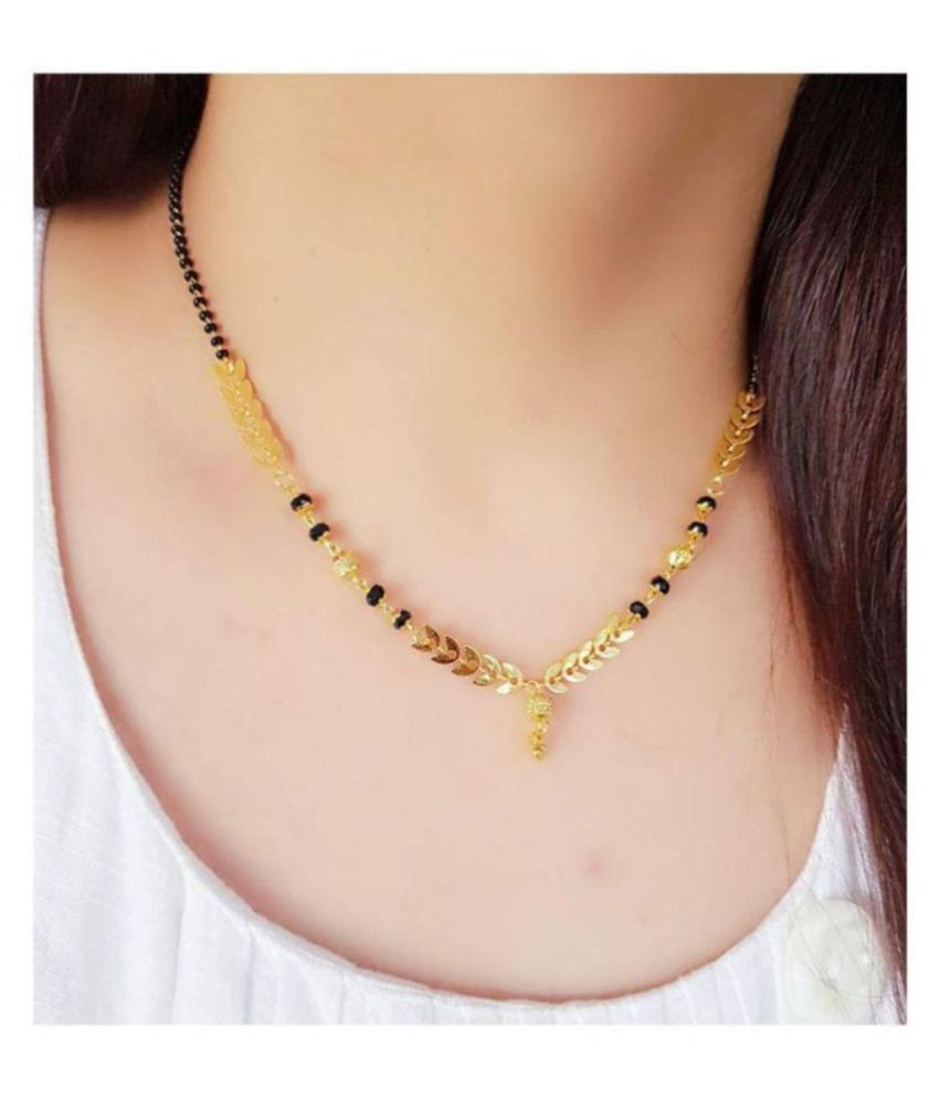     			Jewar Mandi Mangalsutra Ad Cz Single Stone Crystal Chain Very Lightweight Jewelry For Women 8274