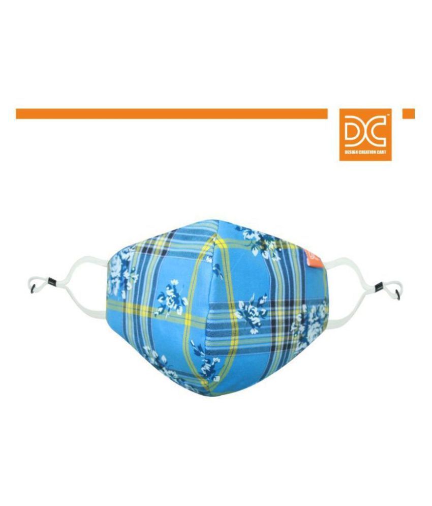 DC Lavish Cloth Fabric Mask Men, Women, Multi color, With adjuster, For