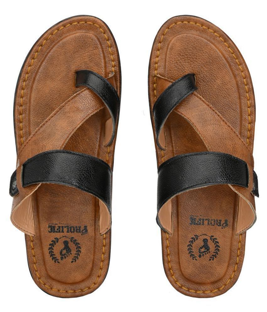 Prolific Tan Synthetic Leather Sandals Price in India- Buy Prolific Tan Synthetic Leather 