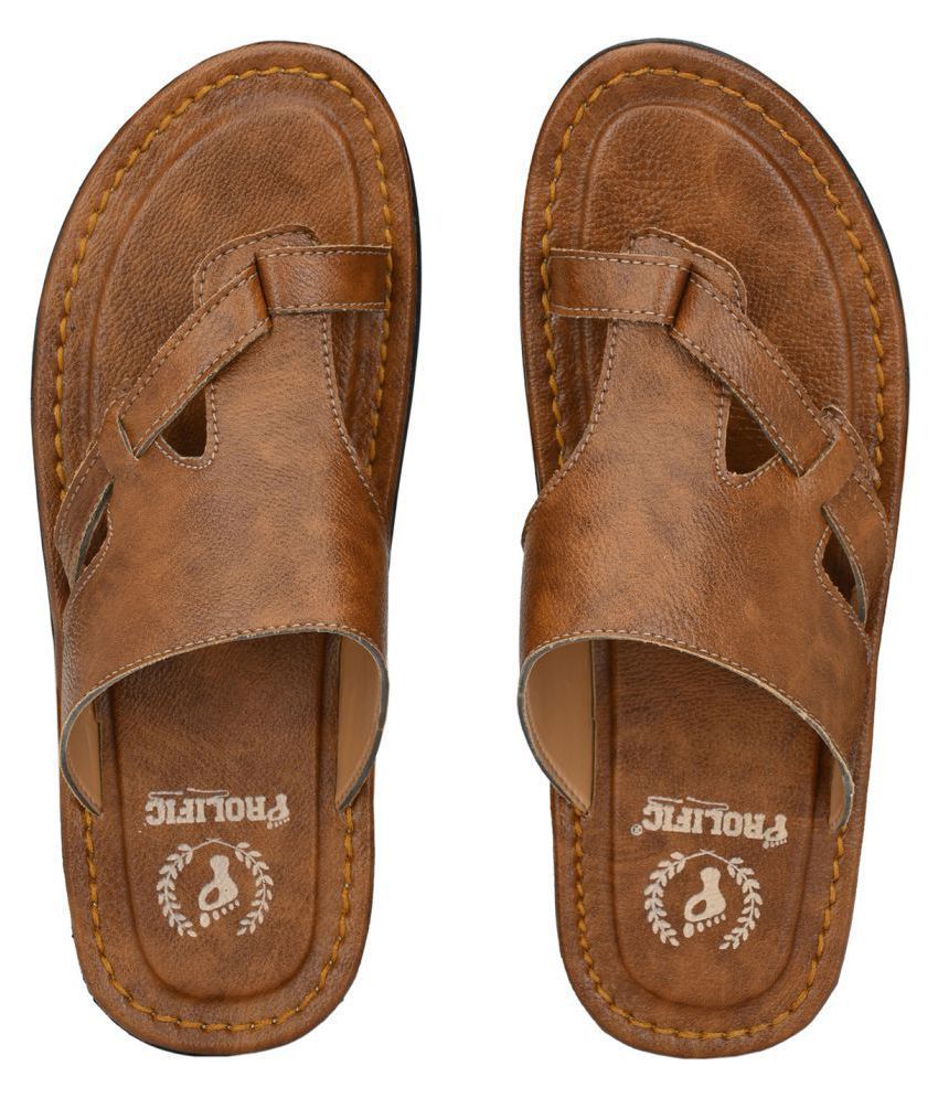 Prolific Tan Synthetic Leather Sandals Price in India- Buy Prolific Tan Synthetic Leather 