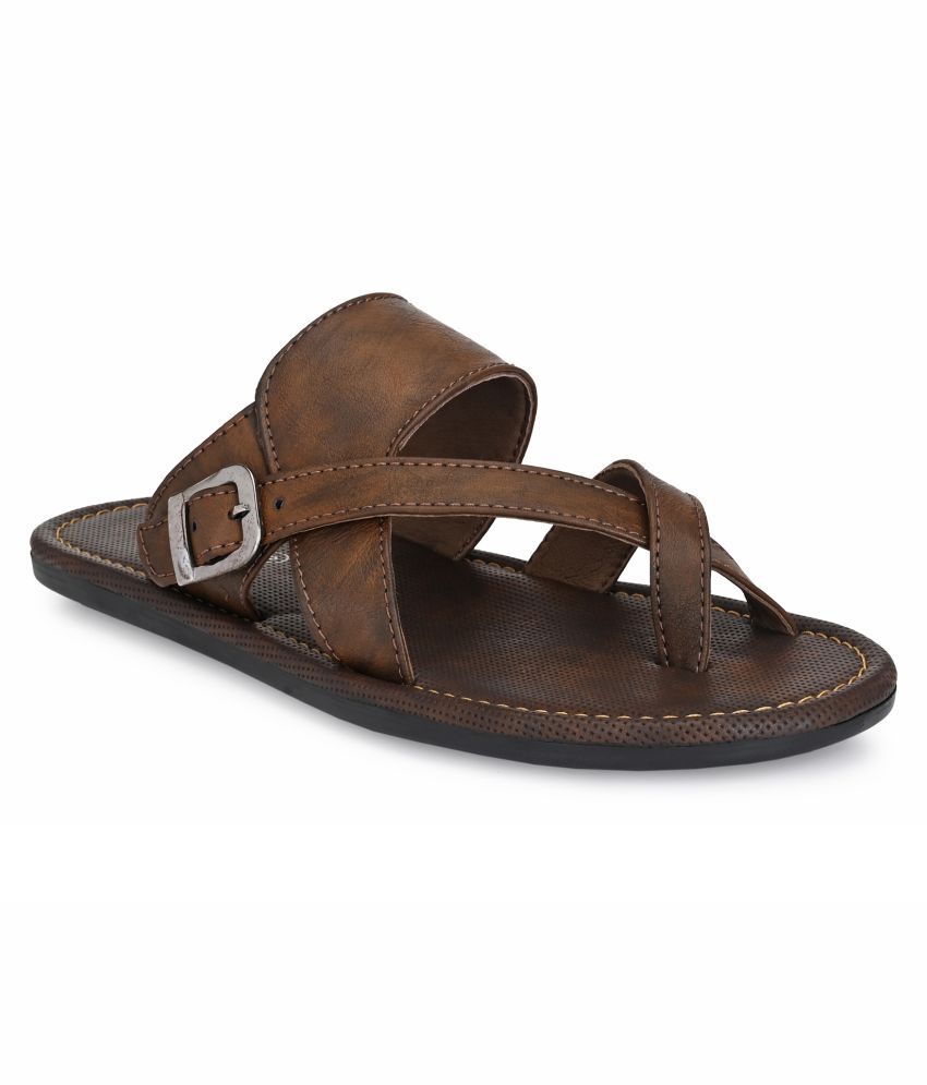     			SHENCES Brown Flip Flops