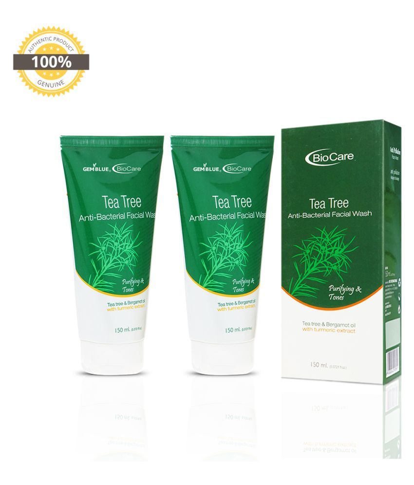     			gemblue biocare  TEA TREE  Face Wash 300 mL Pack of 2