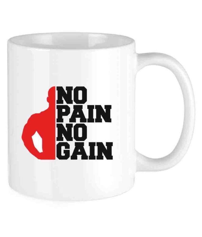     			vraj NO PAIN NO GAIN Ceramic Coffee Mug 1 Pcs 350 mL