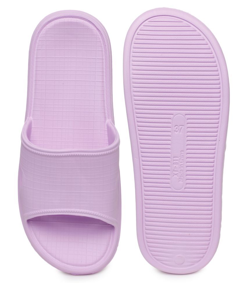 purple bedroom slippers