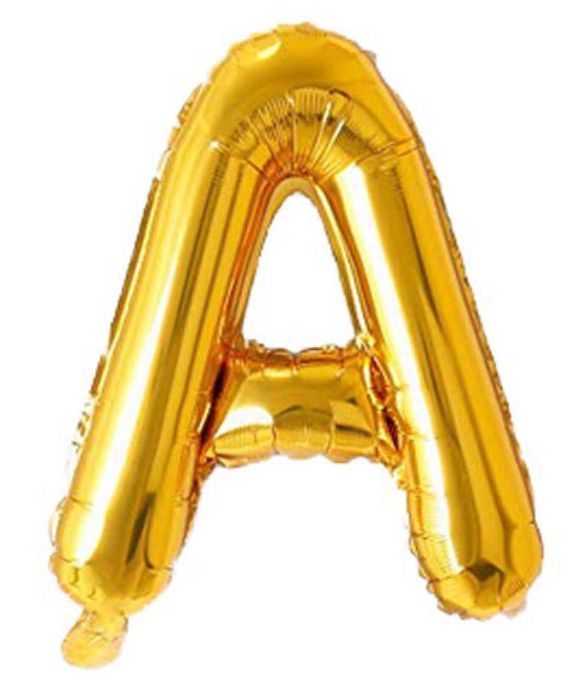 Foil Balloon Letter Alphabets 16 Inch Golden A Buy Foil Balloon