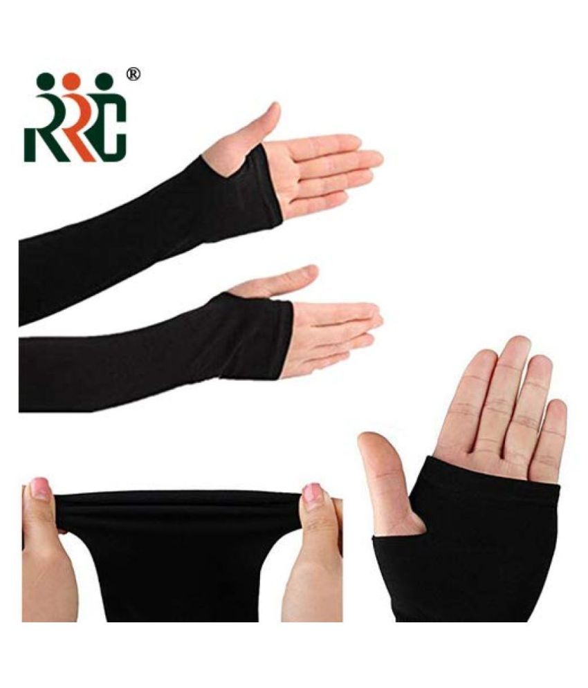 RRC Branded Black Arm Sleeve with Thumb Hole - 1 Pair: Buy RRC Branded ...