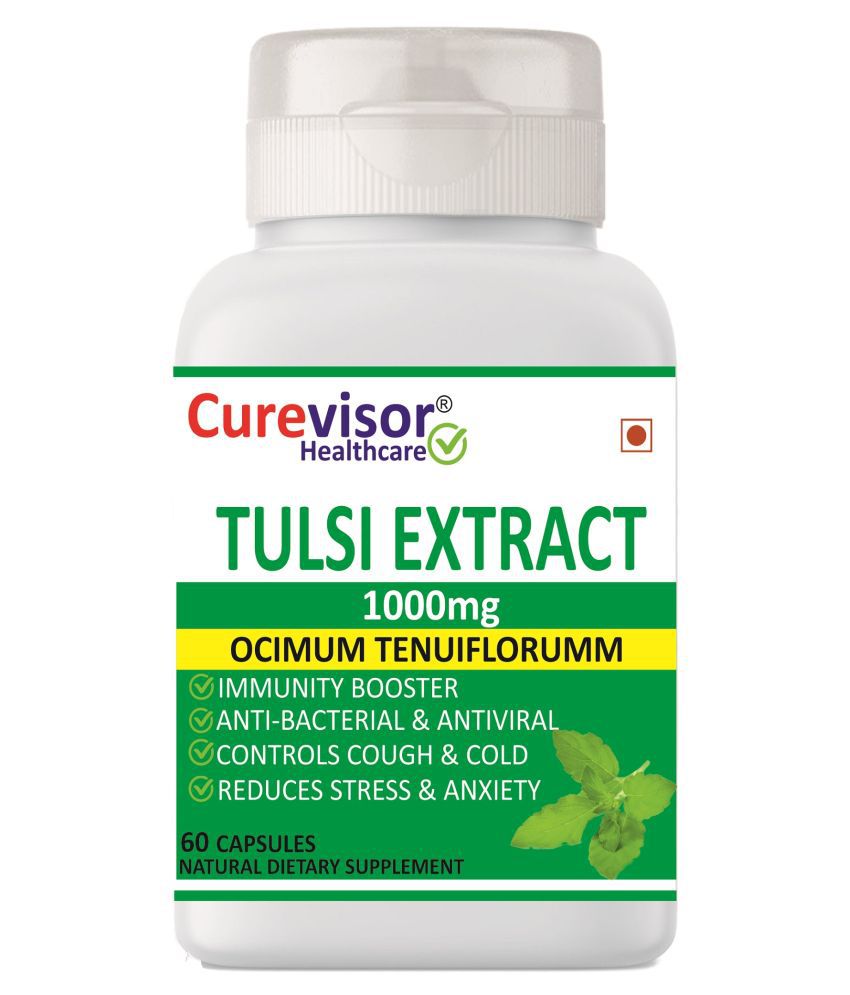 Curevisor Tulsi Extract-1000mg (IMMUNITY BOOSTER) Capsule 60 no.s