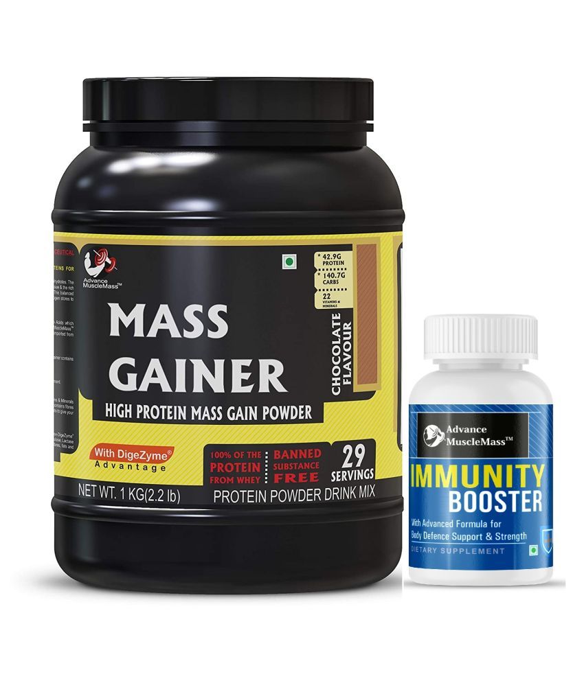 Advance MuscleMass Mass Gainer Enzyme Blend With Immunity Booster 1 kg