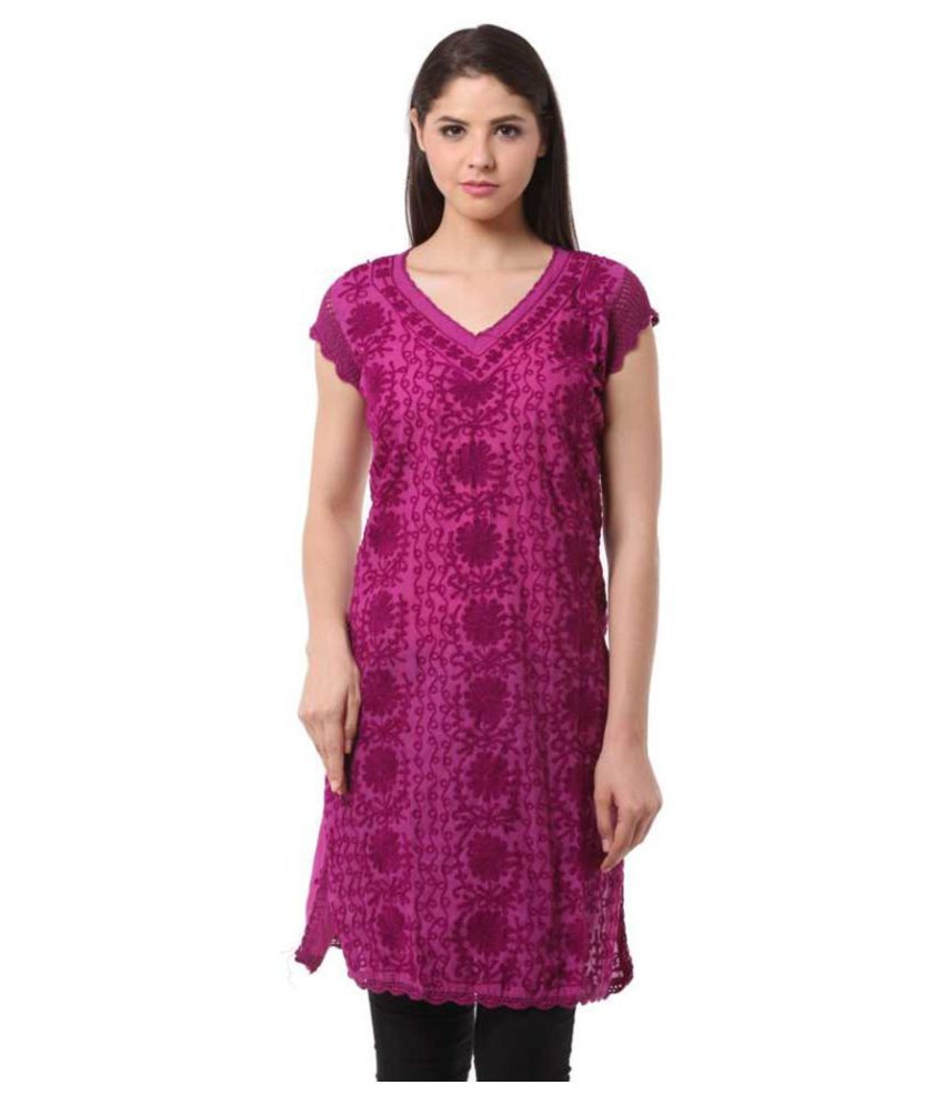 multicolor chikankari kurti