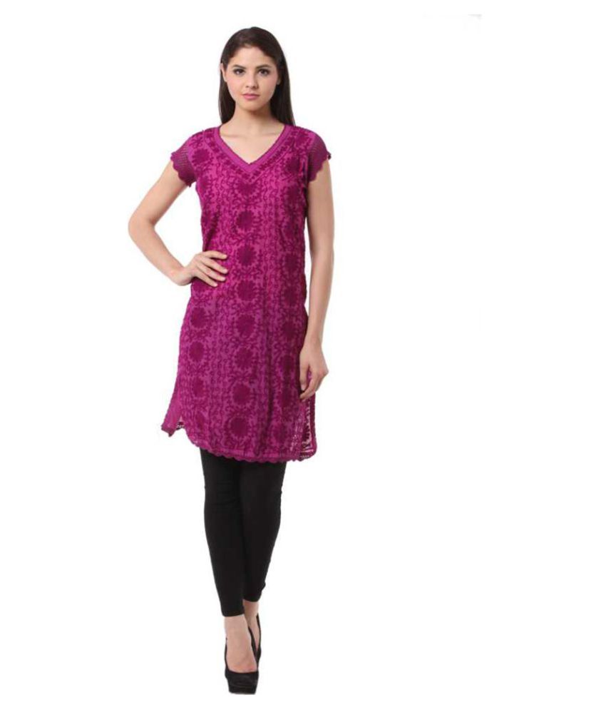 multicolor chikankari kurti