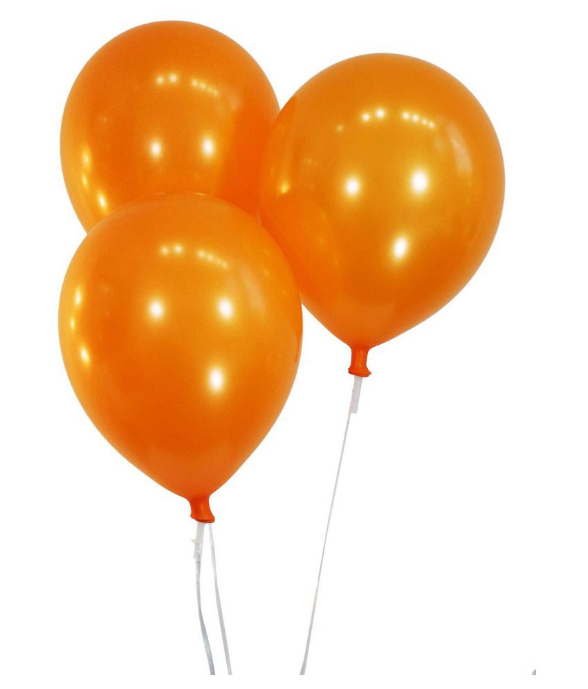 Orange Metallic Balloon Combo For Birthday Parties Pack Of 50 Buy