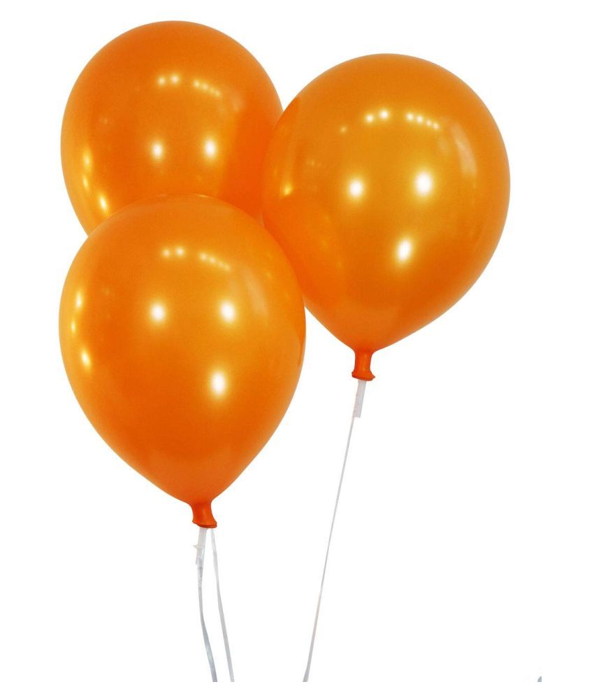 Orange Metallic Balloon Combo For Birthday , Parties (Pack Of 50) - Buy ...