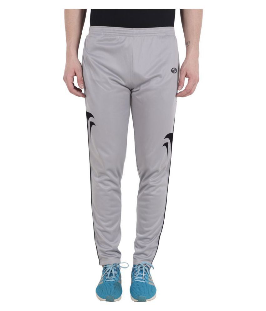 grey polyester track pants