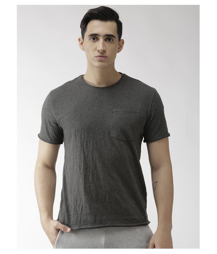     			Alcis - Dark Grey Cotton Blend Regular Fit Men's Sports T-Shirt ( Pack of 1 )