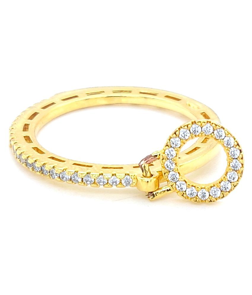 CZ Simple Round Toe Rings Brass Gold Plated Toe Ring Buy CZ Simple