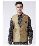 Deyann Brown Silk Blend Nehru Jacket