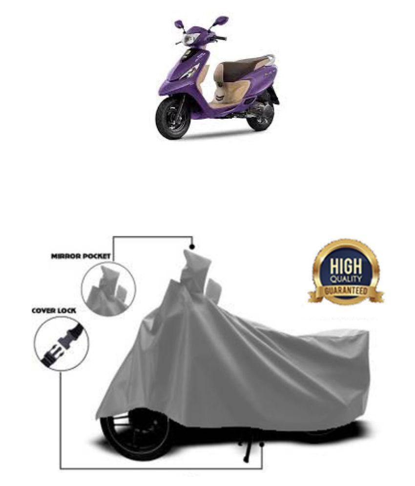 QualityBeast two wheeler cover for TVS Scooty Zest 110 Grey: Buy ...